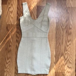 Marciano gold bandage mini dress xs